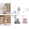 Vaser Desktop Glass Planter Hydroponics Vase Metal Stand Flamingo Holder for Garden Office