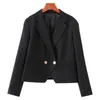 2023 Ny JK Uniform Coat One Butt School Uniform Japanese Student Suit Short Japanese Black Suit Top Autumn Q21C#