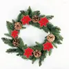 Dekorative Blumen, künstliche Weihnachten, Gold, Rot, Simulationsblume, Partyzubehör mit funkelndem Pulver, Weihnachtsbaumschmuck