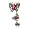 Pins Broschen Neue Strass Schmetterling Für Frauen Vintage Insekten Party Casual Brosche Revers Abzeichen Schmuck Geschenke Drop Lieferung Dhbiv