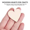 Storage Bottles 50 Pcs Wood Pendant Handmade Crafts Tailoring Wooden Heart Ornaments Decorations For Home