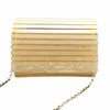 2022 Luxury Designer Handbag Brand Chain Beach Bag Cute Evening Bags Menger Saddle Shoulder Strap Summer Yellow Clutch Purse d47B#