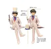 Anime Manga 2Pcs/Set Anime Detective Conan Kaitou Kiddo Kid The Phantom Thief White Suit Hat PVC Action Figures Model Decoration Toys Gifts 24329