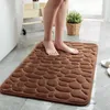 Badmattor Memory Mat Dusch Coral Cobblestone Floor Prossed Padbathroom Room Doormat Foam Bathtub Fleece in Non-Slip Rug Carpet