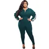 XL-5XL 2022 New Fi Plus Size Sets Women Clothing Stripe Lg Sleeve Hoodie Sport Two Two Sweatuits Pant Suits Wholesale 99BW#