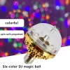 Färgglad roterande kullätt disco roterande kullampa socket boll rgb led scen lätt familjerum parti effekt atmosfär lampa