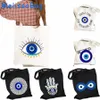 colorido Mati Azul Evil Eye Protecti Canvas Ombro Totes Bag Fr Masallah Nazar Harajuku Shopper Reutilizável Cott Bolsas 37Zk #