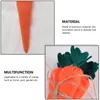 Decorative Flowers 4 Pcs Upholstered Carrot Easter Artificial Desktop Adornment Stuffed Toy Nose Statue Fabric Creative Toys