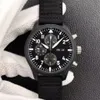 44 5mm keramiskt fodral Nato Rand Chronograph Chrono Waterproof ZF Quality Automatic Mens Men Watch 389101 Watches296j