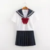 japan Style Schoolgirl Sailor Seifuku Suits JK Basic Japanese School Uniform Anime Cosplay Costumes Women Cute Pleated Skirt y7wV#