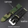 Correas de reloj Onthelevel de lona resistente al agua, correa de reloj de camuflaje militar de 20 a 22mm con hebilla de acero inoxidable #D233R