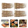 Dinnerware Sets 4 Pcs El Restaurant Plate Sashimi Serving Decor Supply Supplies Japanese Bamboo For Sushi Tray Decoration