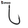 Fishhooks Bimoo 100pcs/팩 잉어 낚시 고리 날카로운 잉어 장비 고리 고 탄소 스틸 매트 블랙 크기 #4 #6 #8