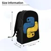 Zaino Python Programmer per uomo donna impermeabile scuola college borsa per sviluppatore in difficoltà stampa bookbag