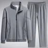 Extra grote sportset voor heren Lente en herfst met extra vet Grote maat Guy Losse opstaande kraag Casual tweedelig