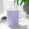Tasses rose holographique couleur Pastel, tasse blanche imprimée, tasse de thé drôle, cadeau personnalisé café Holo