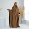 Этническая одежда Лоскутное джилбабс Цельное молитвенное платье Дубай Турецкая исламская мусульманская Абая Женская скромность Рамадан Ид Молитвенная одежда