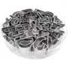 Forchette 10 pezzi forchetta da frutta riutilizzabile in acciaio inossidabile 13 cm 1 set di formine per biscotti con lettere dell'alfabeto