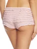 Women's Shorts Lace Ruffle Panties For Women Soft Breathable Mesh Sheer Hipster Panty See-Through Club Dance Underwear