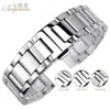 Bracelets de montre en acier inoxydable 316L, argent, 18mm, 20mm, 21mm, 22mm, 23mm, 24mm, en métal, Bracelet de montre, outil 316j