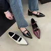 Pointed Toe Women Mary Jane Shoes Women Fashion Shallow Mid Heel Shoes Spring Ladies Elgant Paryt Leather Pumps 240328