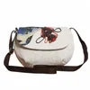 Fi petites appliques de chaîne originales femmes sacs à main de voyageur! Jolis imprimés bohèmes sac à bandoulière dame hasp Nouvelle toile Carrier W7UG #