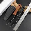 H9901 High End Straight Knife DC53 Black Titanium Coating Blade Full Tang G10/Micarta Handle Outdoor Camping Hiking Survival Knives with Kydex