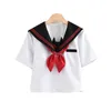 Dem II haftowany garnitur żeglarzy japoński japoński JK Set Set Summer Women's School Mundur Stage Performsjupaopao F90i#