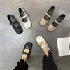 Casual Shoes 2024 Spring Women Sandals Split Toe Mary Jane Horseshoe Shape Flats Ladies Pumps Female Retro Vintage Girl