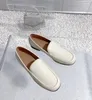 Casual schoenen dames loafer Superzachte lichtgewicht lederen schoen Ronde neus Lage hak Slip op stevige rubberen buitenzool plat