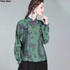 2023 chinese style traitial hanfu blouse autumn spring jacquard traditial qipao lady lg sleeve chegsam hanfu blouse z16F#