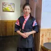 Japanse Restaurant Waitr Uniform Izakaya Sushi Chef Jassen Jas Vrouwen Sakura Ukiyoe Keuken Voedsel Koken Kimo Tops Shirts k23l #