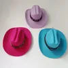 9cm genişliğinde Western Cowboy Şapkası Erkek Vintage Fascinator Cowgirl Caz Şapkası Cloche Church Caps Sombrero Hombre 240415