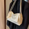 7a bolsa de ombro de luxo venda de fábrica nova high end ding dang bolsa nas axilas grande capacidade textura dobrada ombro feminino