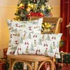 Kissen-dekorativer Überwurf-Bezug, Weihnachtstier-Schneemann-Weihnachtsbezug, quadratischer Kissenbezug, Geschenk für Sofa, Terrasse, Schlafzimmer-Dekoration