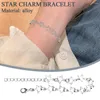 Link Bracelets Star Chain Y2k Spice Girl Stainless Steel Hollow Pentagram Women's Jewelry Inspiration Bracelet Animation W6Z2