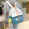 Koreaanse Stijl Waterdichte Canvas Kleine Mini Rugzak Voor Vrouwen Fi Rugzak Schooltas Voor Tennage Meisje Schoudertas n0Xf #