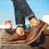 Buty ręcznie robione oryginalne buty skórzane jesień męskie buty vintage w stylu kazu dla mężczyzn buty wysokiej jakości koronkowe buty buty
