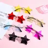 Outdoor Eyewear Funny Pentagram For Women & Men Sun Glasses Rimless Sunglasses Star Shape Party