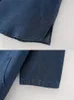 Stora kvinnor 2022 Summer denim Cott Blue Dr Half Sleeve Loose Mid Length T-shirt split plus size kjol 2xl 3xl 4xl 5xl h9g7#