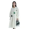 Women's Trench Coats Spring Niche Design Cotton Clothes Dress Loose Large Display Thin Long Women Puffer Jacket