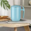 Tasses Tasse à café thermique avec couvercle et poignée Gobelet sous vide pour le camping