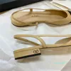 10A Luxury Slingbacks Sandałowe obcasy skórzane pompki Buty Mokasyna Espadilles Kobieta kostka