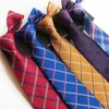 Bow Ties Red Blue Grey Classic Slits Men Business Formal Wedding 8cm Stripe Plaid Checks Neck Tie Fashion Shirt Dress Accessories