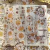Cadeau Wrap Yi'er Rétro Rose Floral Washi / PET Tape pour le matériel de collage de journal Scrapbooking Autocollants transparents Rubans de masquage 6m Rouleau