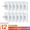 Hooks 12/8/4 Pcs Shelf Support Sticker Punch-free Layered Partition Bracket Paste Screw Hook Triangle