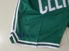 Mens''boston''Celtics''authentic Koszykówka Retro haftowane zwykłe sportowe szorty na siłownię 09