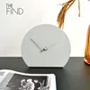 Relógios de mesa nórdico silencioso relógios ornamento ouro metal decoração para casa rosa desktop quarto decoração ideias presentes