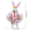 Decorative Flowers Easter Wreath Door Hanger Spring Party Decoration For Front Porch Wall