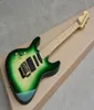 Pc1 24 fretslefthand guitarra elétrica nuvem padrão folheado floyd rosa e corpo verde captador ativo pode ser fatiado 6242539